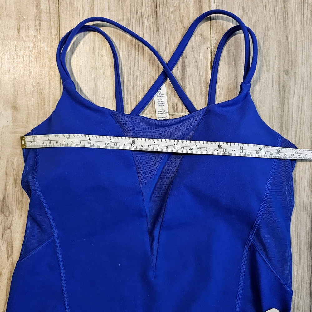 NWT LULULEMON Exquisite Bra Strappy Tank Top โ Sapphire Blue โ Size 6 - Picture 8 of 8